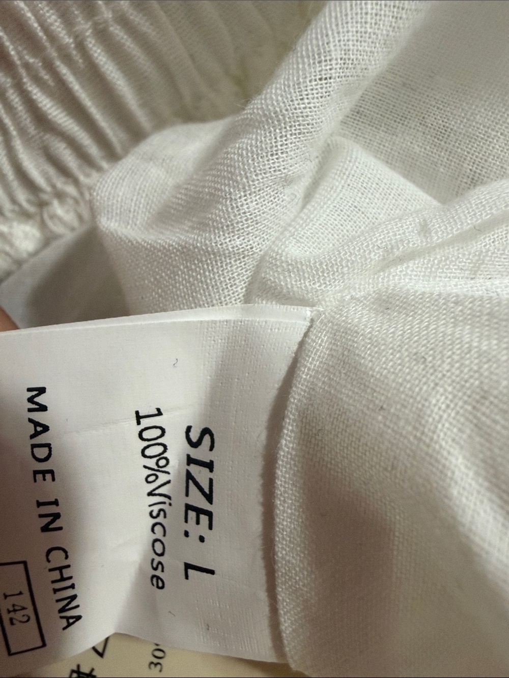 Women's White Wide-Leg Drawstring Pants - Picture 9 of 9